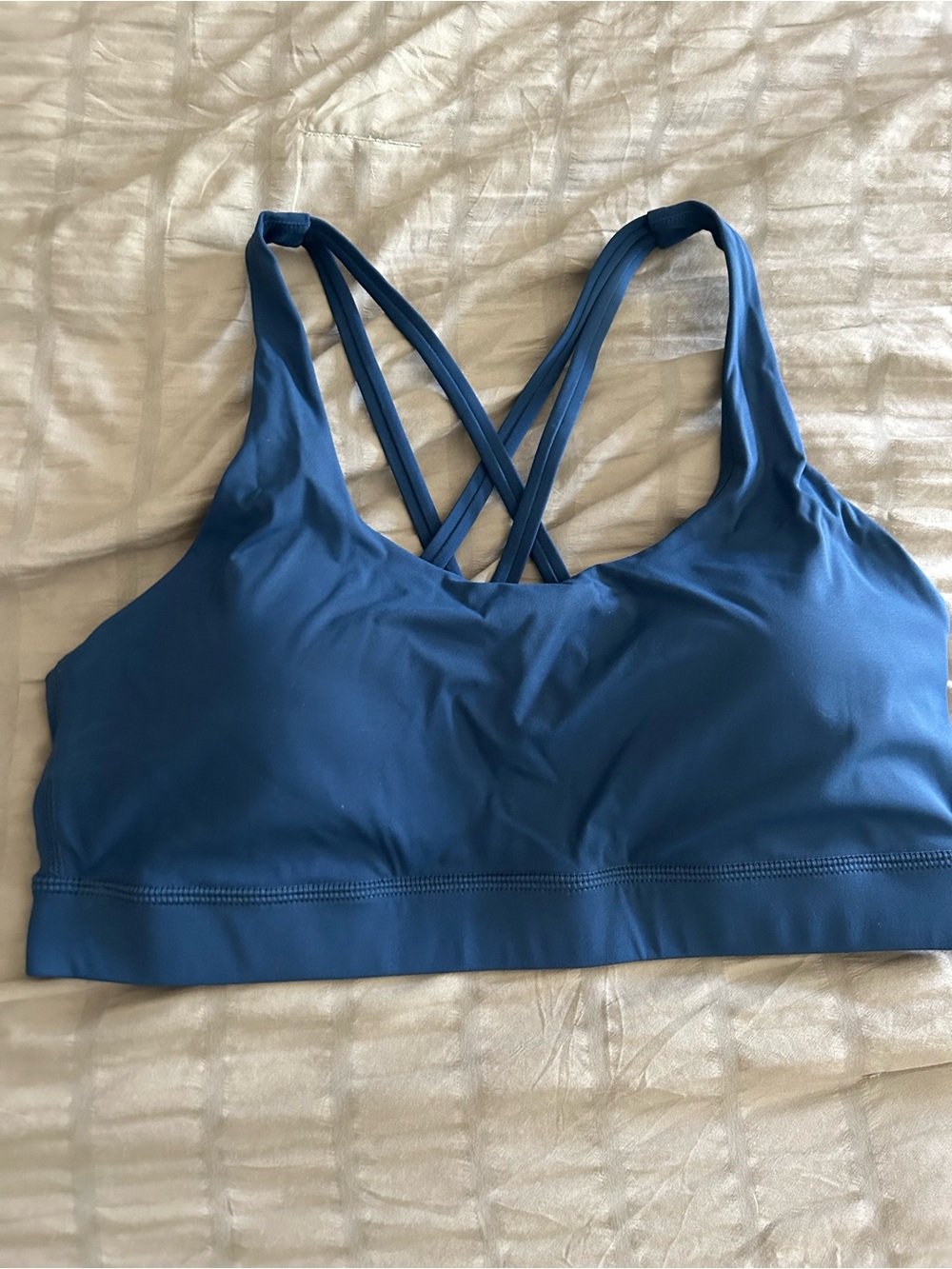 CRZ YOGA Deep Blue Strappy Crossback Sports Bra